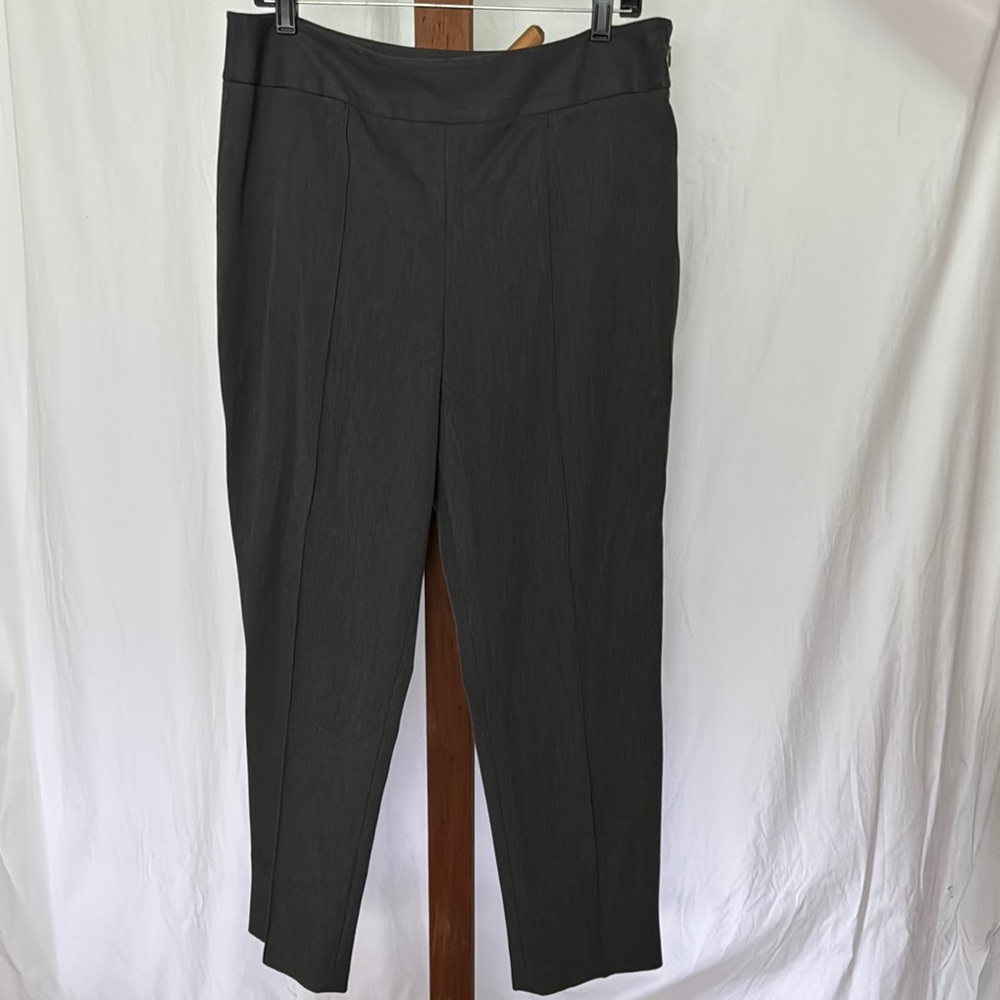 Talbots Grey Ankle Cropped Pants with Straight-Leg Cut